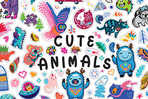 150+ Cute Animal Stickers
