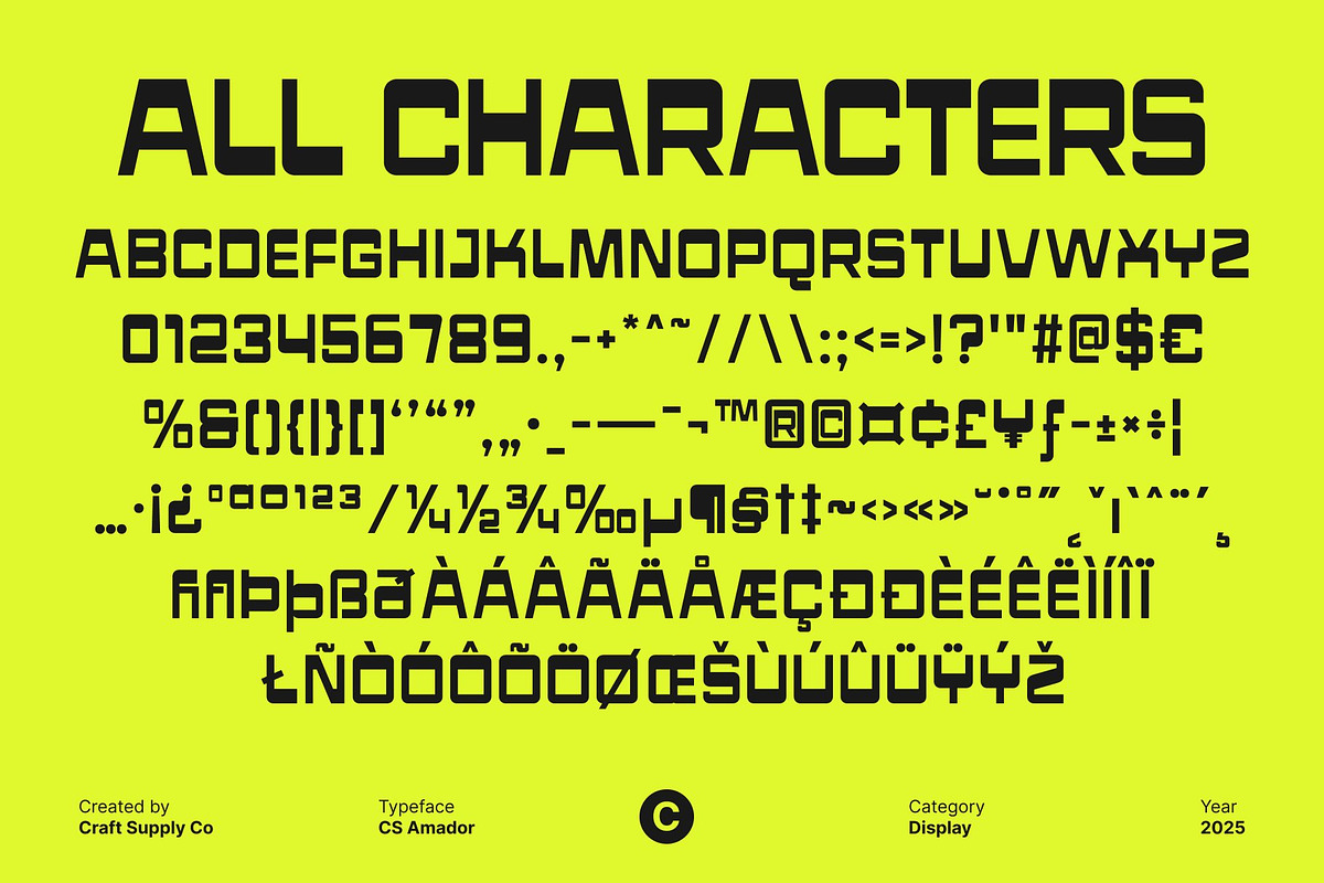 CS Amador – Reverse Contrast Font, a Sans Serif Font by Craft Supply Co. (Photo 8 of 8)
