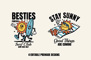 Surf Cartoon Set, a Graphic by cd-design.co (Thumbnail 3 of 7)