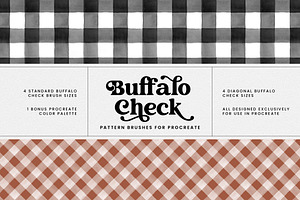 Buffalo Check Procreate Brushes