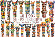 Cute Totem Pole High Clipart, an Illustration by Sublimation Artist (Thumbnail 1 of 6)