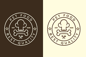 Pet Food Sticker Logo Design Icon, a Branding & Logo Template by Morvana Crew