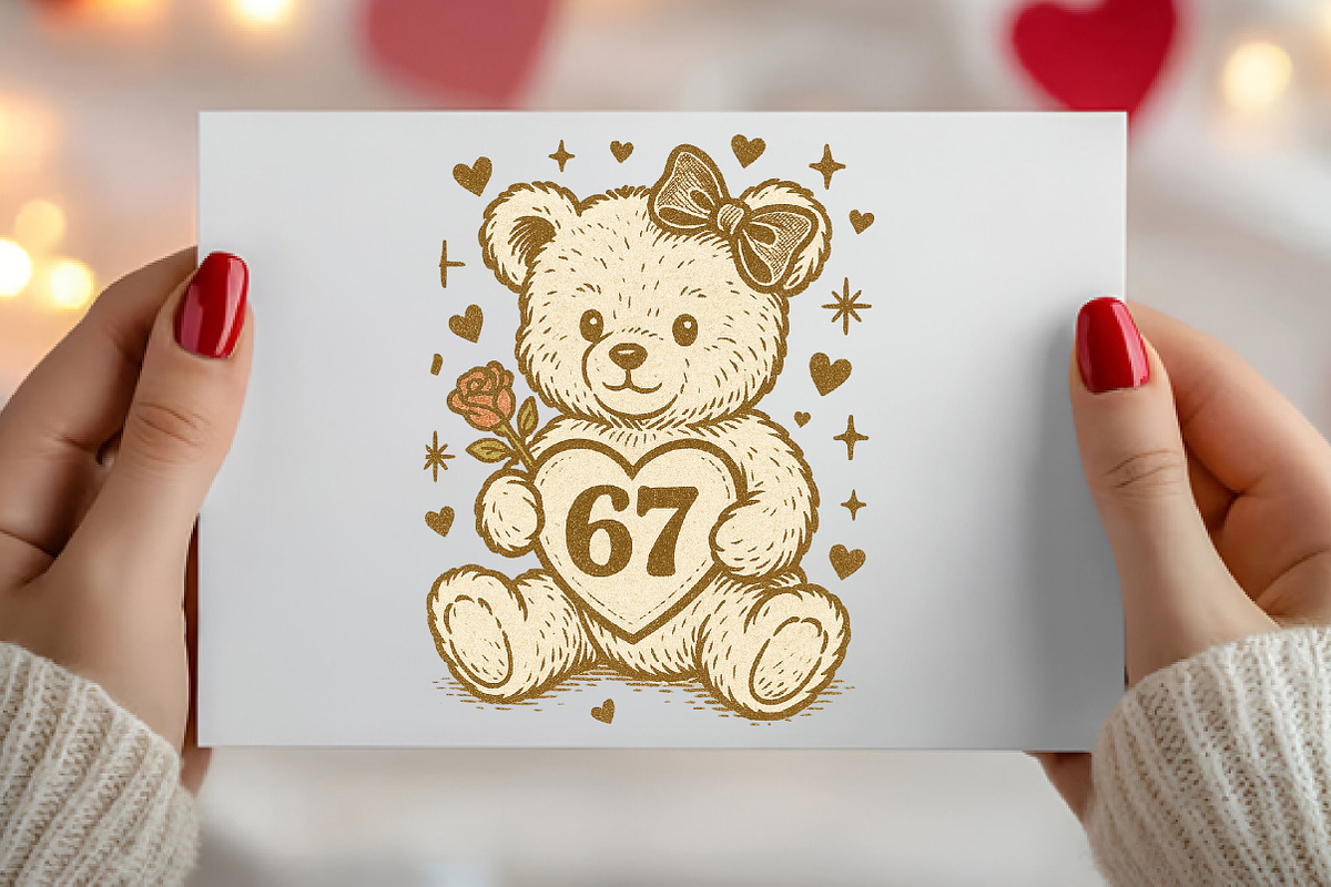 67 Valentines Teddy Png, Valentine, an Illustration by Canvas Craft (Photo 3 of 7)