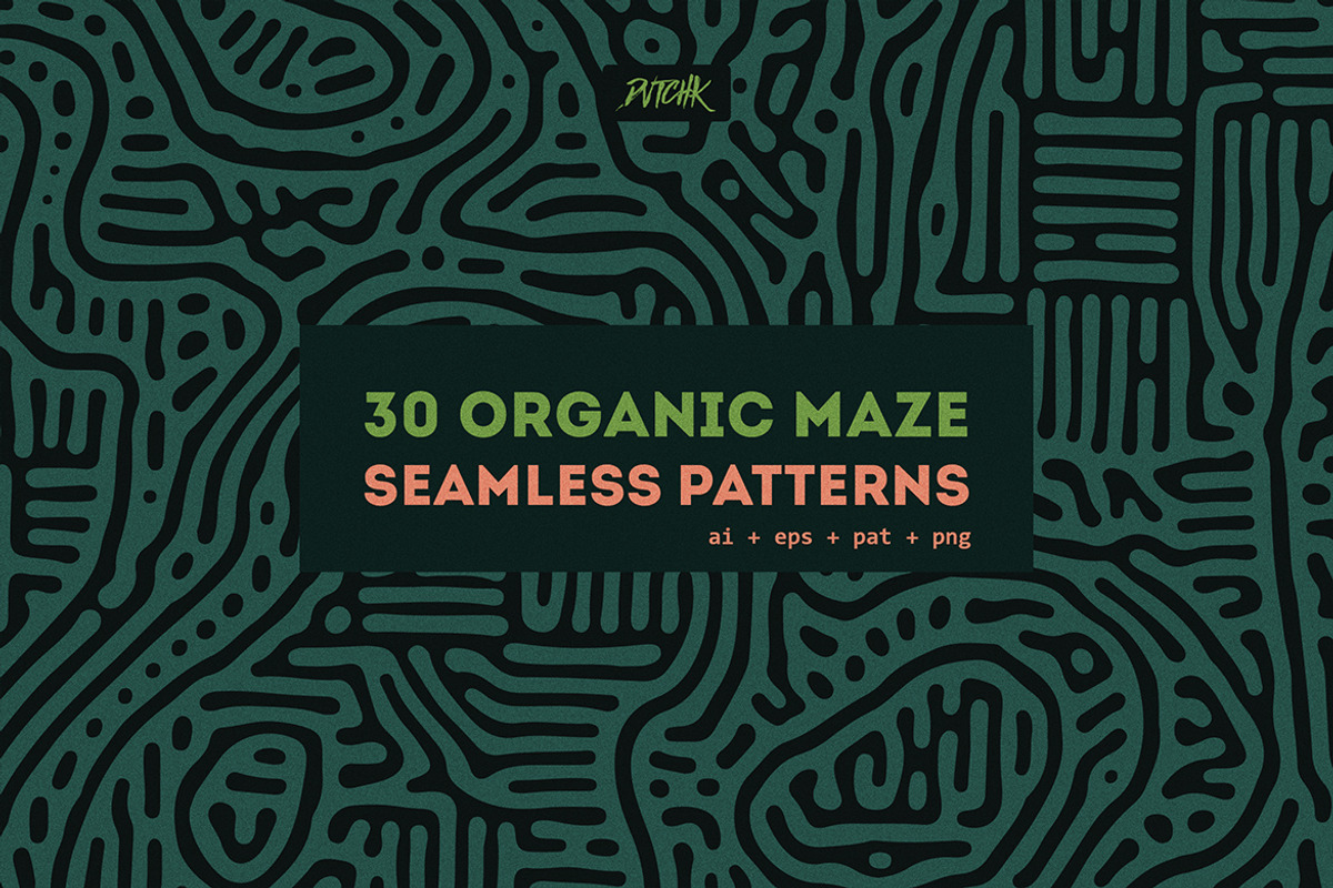 Organic Maze Seamless Patterns, a Pattern Graphic by dvtchk (Photo 5 of 12)