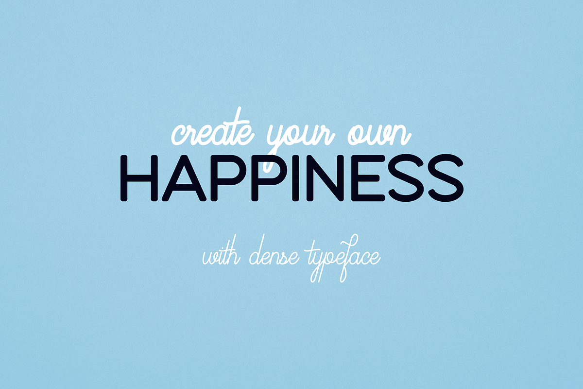 Dense creative typeface - 59 fonts, a Sans Serif Font by VP Fonts (Photo 7 of 16)