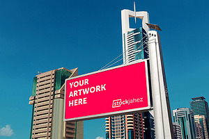 Sheikh Zayed Road Billboard Mockup