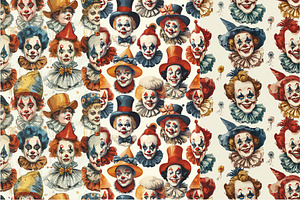 12 Olivia's Old-Timey Clown Patterns