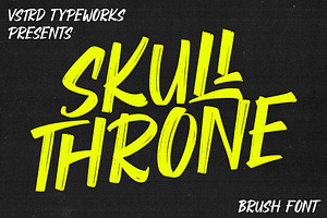 Skullthrone - Brush Font