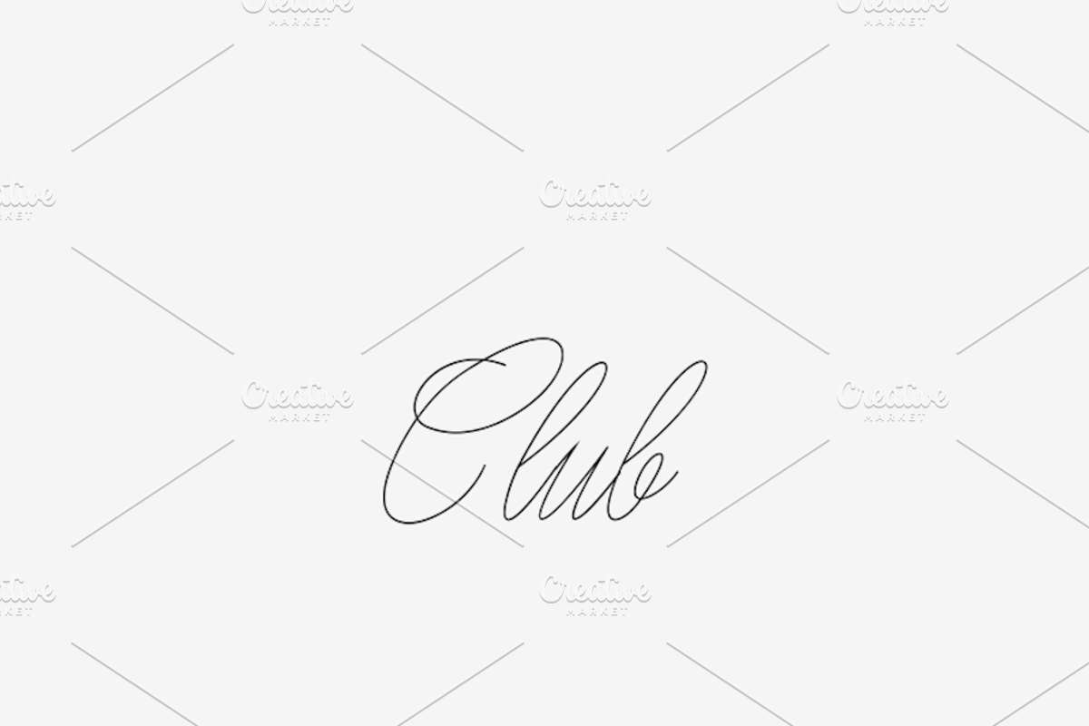 Club - Laser, Craft Cutter Font
