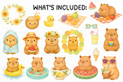 Cute Capybara Watercolor Clipart, an Animal Illustration by PassionPNGcreation (Thumbnail 2 of 8)