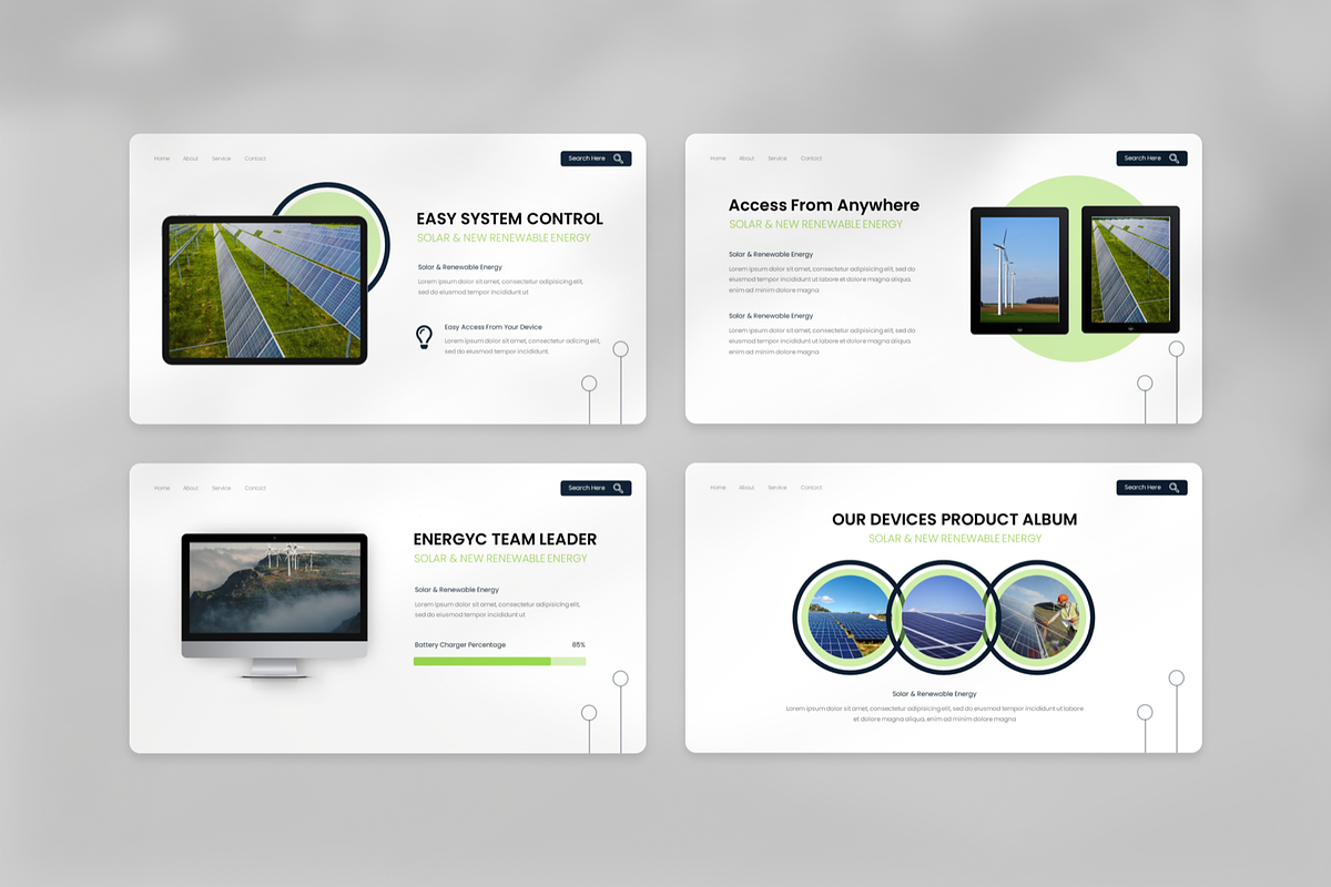 Solar & Renewable Energy Powerpoint, a Presentation Template by Annora ...