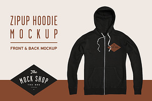 Zipup Hoodie Mockup