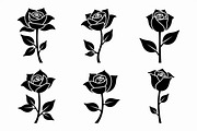 set of vector roses silhouettes, an Illustration by Amazin_art (Thumbnail 7 of 17)