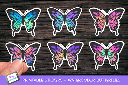 Butterfly Stickers - Watercolor