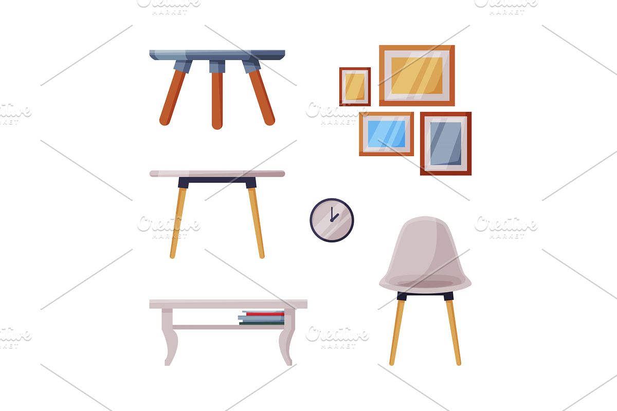 Modern Room Interior Design with, an Object Illustration by TopVectors