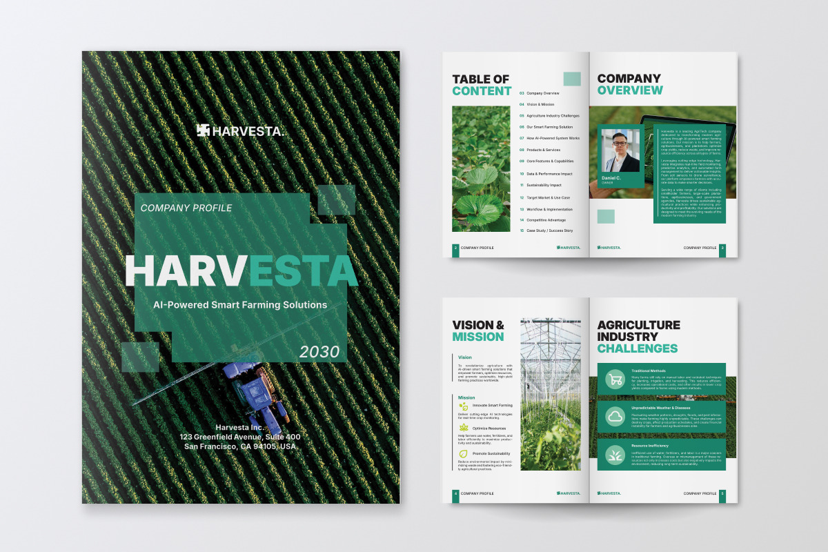 AgriTech Smart Farming Brand Profile, a Brochure Template by productype1 (Photo 5 of 6)