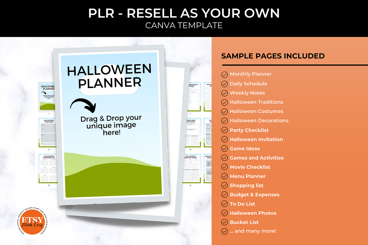 PLR Halloween Planner for Resellers, a Templates & Theme by Jennifer Magri Templates (Photo 4 of 8)