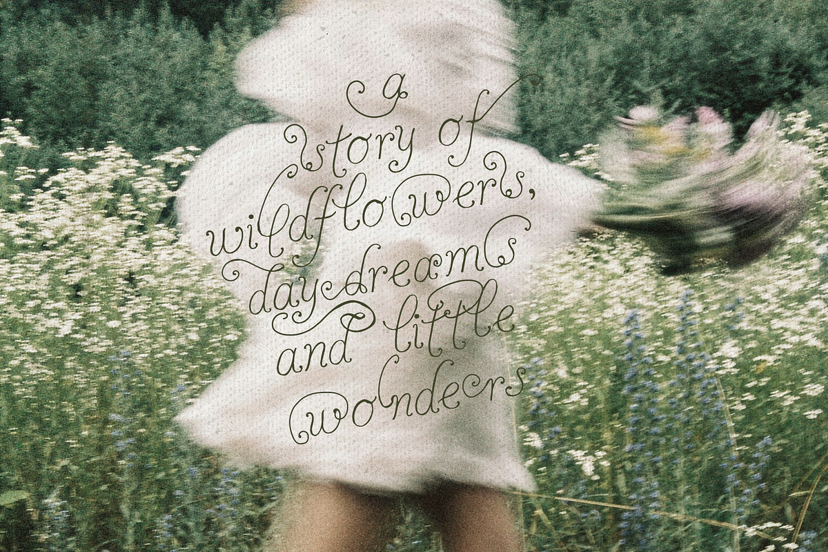 Handwritten Whimsy Romantic Script, a Handwritten Font by Laras Wonderland (Photo 3 of 13)