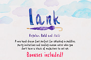Lank Hand Lettered Font Reg/Bold/It, a Handwritten Font by Violet LeBeaux (Thumbnail 1 of 5)