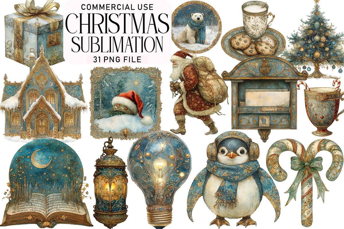 Christmas Sublimation Bundle, an Illustration by Daily.Designs (Photo 1 of 5)