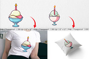 Party Ice Cream Clipart, a Graphic by Artnoy (Thumbnail 3 of 5)