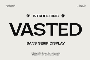 Vasted – Bold Sans Serif Display