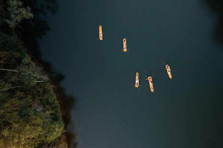 Beatiful high angle view nature lake and forest in the morning,P, a Nature Photo by Art Rachen