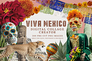 Viva Mexico Collage Creator, a Graphic by Paper Flowers Studio (Thumbnail 1 of 8)