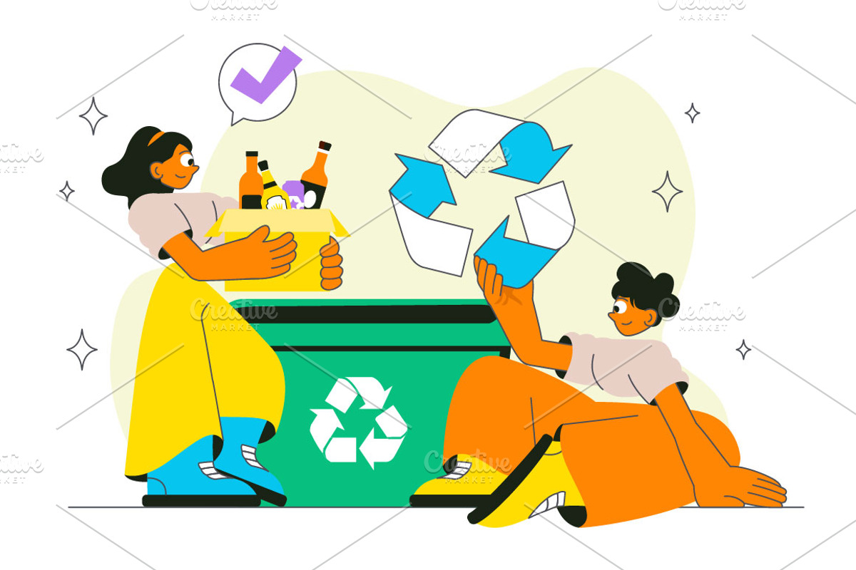 10 Eco Habit Illustration, a Person Illustration by denayunebgt (Photo 4 of 4)