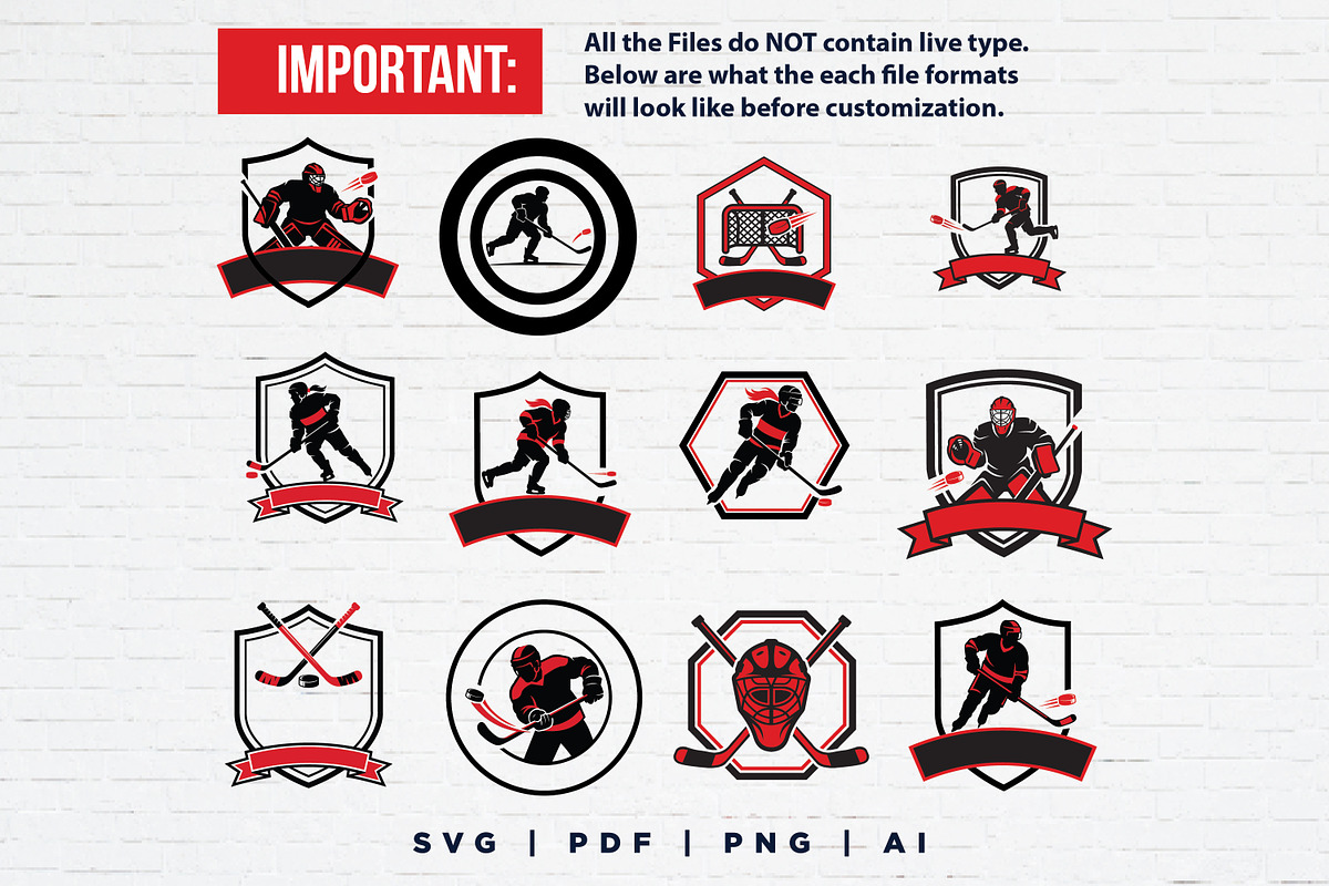 12 Hockey Team Logo Bundle, a Branding & Logo Template by Guavanaboy (Photo 2 of 3)