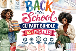 Back to School Aesthetic Clipart, a Seasonal Illustration by Tanya Kart