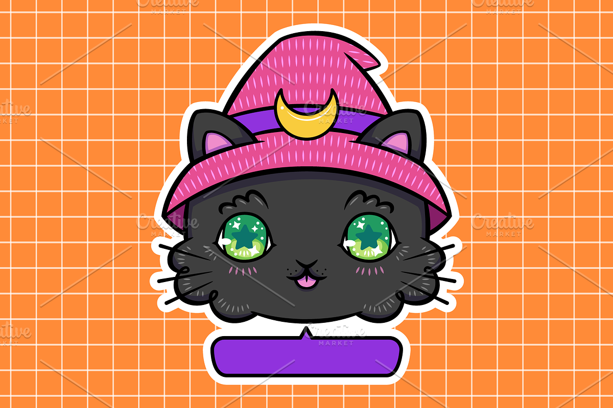 Catween - Halloween Cats Vector Set, a Decorative Illustration by Candy Horror Shop (Photo 3 of 4)