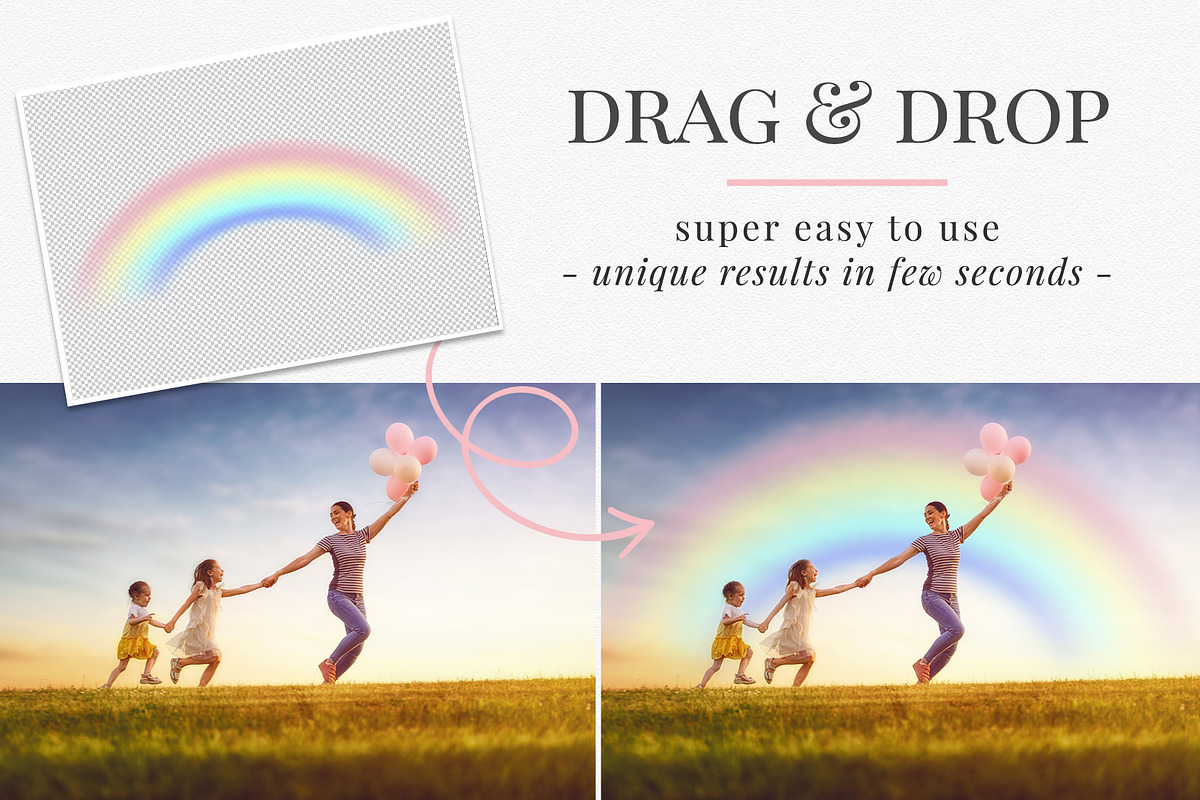 HAPPY RAINBOW PHOTO OVERLAYS, a Layer Style Add-On by BrownLeopard (Photo 3 of 6)