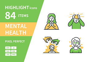 Mental Health Highlight Icons Bundle