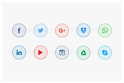 Social icons, an Icon by DeepDesign (Thumbnail 2 of 4)