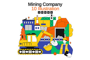 10 Mining Company Illustration, a Work Illustration by denayunebgt
