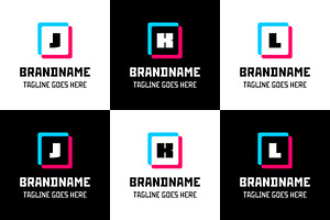 Letter J K L Glytch Logo Set, a Branding & Logo Template by Pray Art Design Studio
