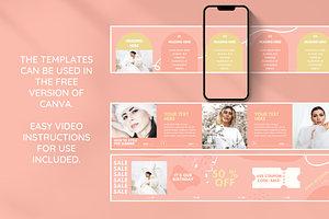 Peach Instagram Carousel Templates