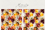 Maroon Yellow Orange Florals PNG, a Decorative Illustration by whiteheartdesign (Thumbnail 6 of 9)