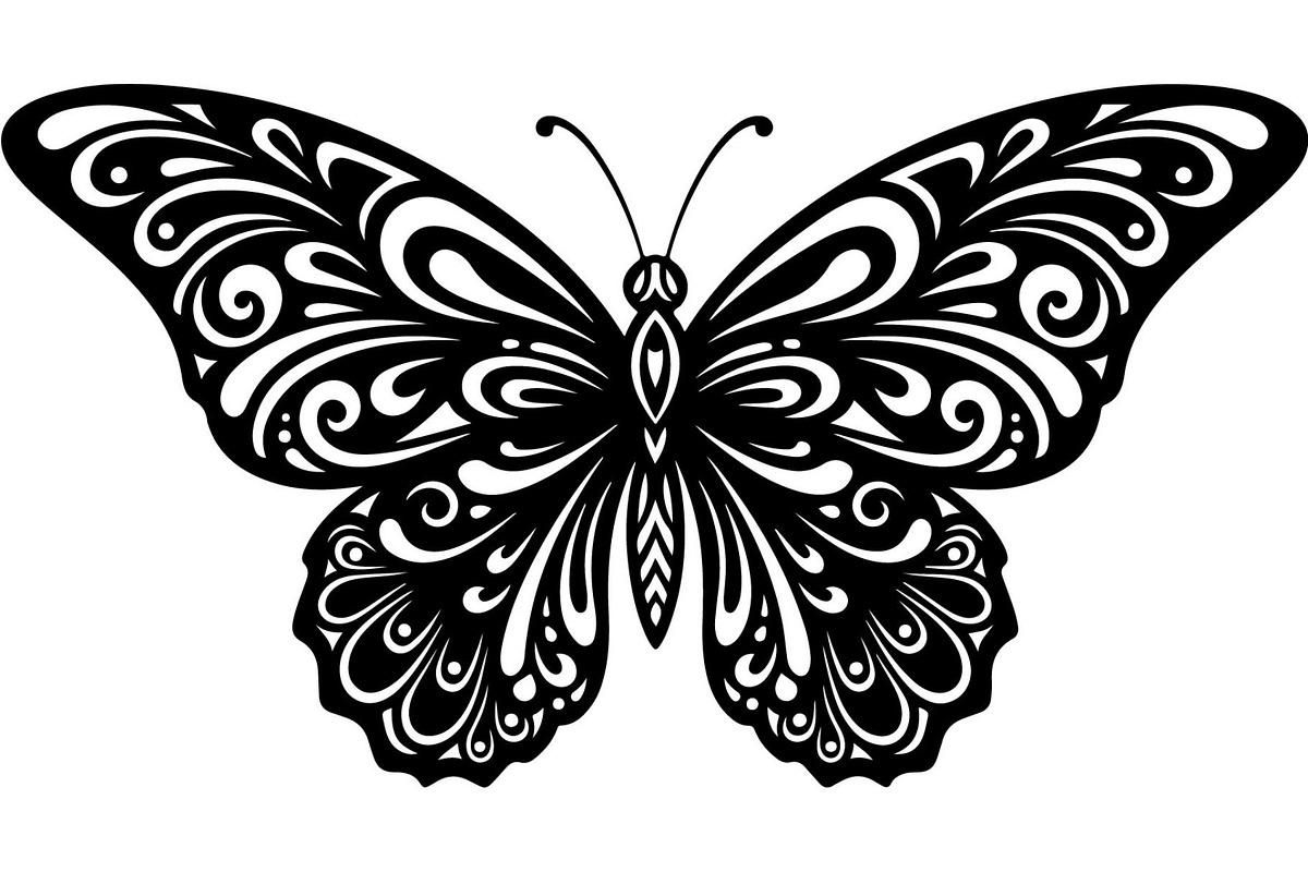 Beautiful Butterfly Silhouette, an Object Graphic by Designer_Momina (Photo 12 of 20)