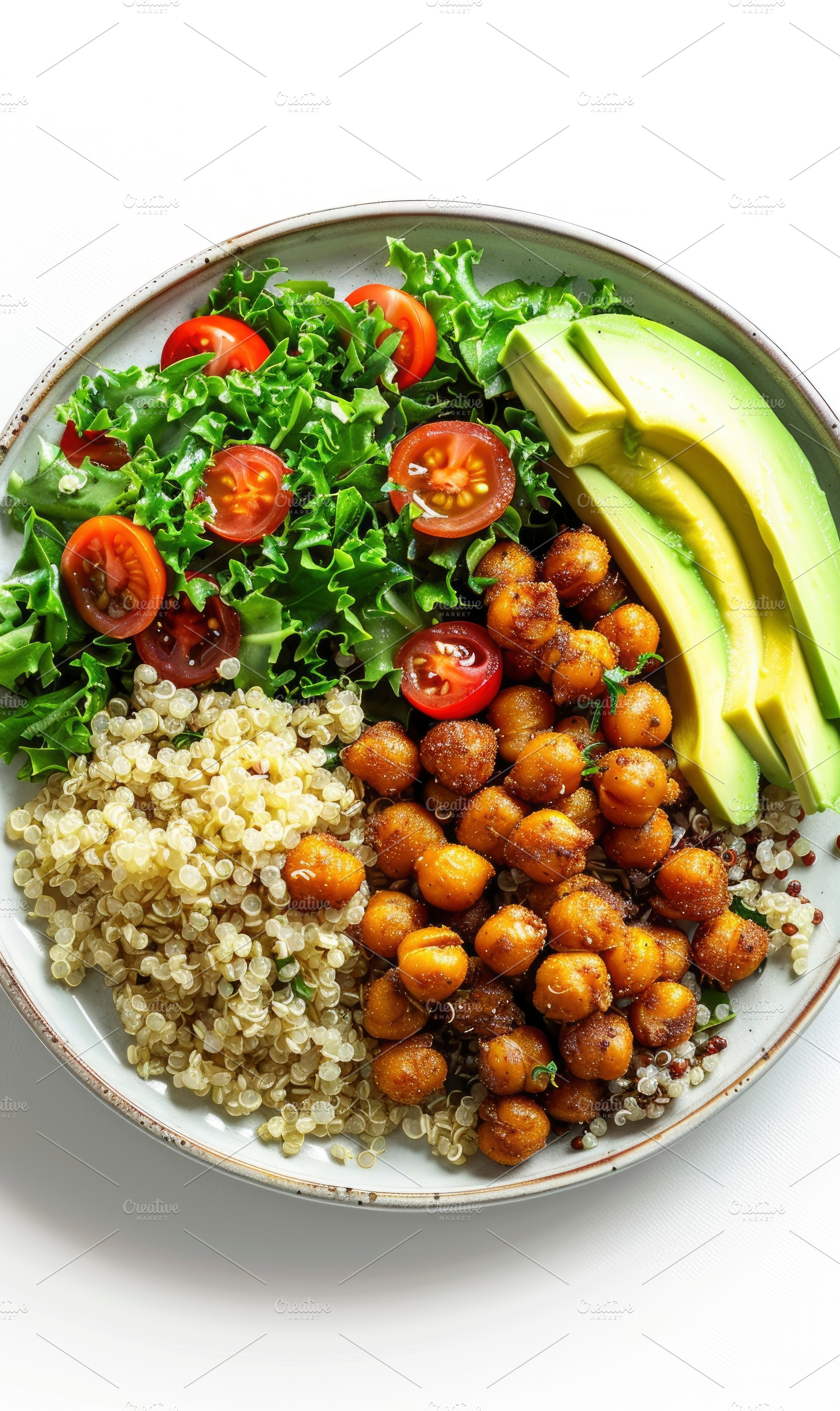 Healthy Vegan Quinoa Chickpea Salad, a Photo by LOGOCREATIVE