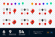 54 Vector Map Pointers, an Icon by Alexey Yarkin (Thumbnail 2 of 3)