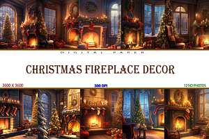 Christmas Fireplace Decor