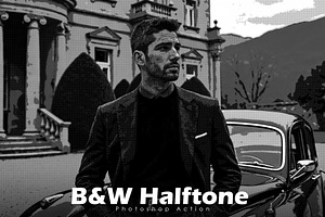 B&W Halftone Action, an Action Add-On by Vatdesign