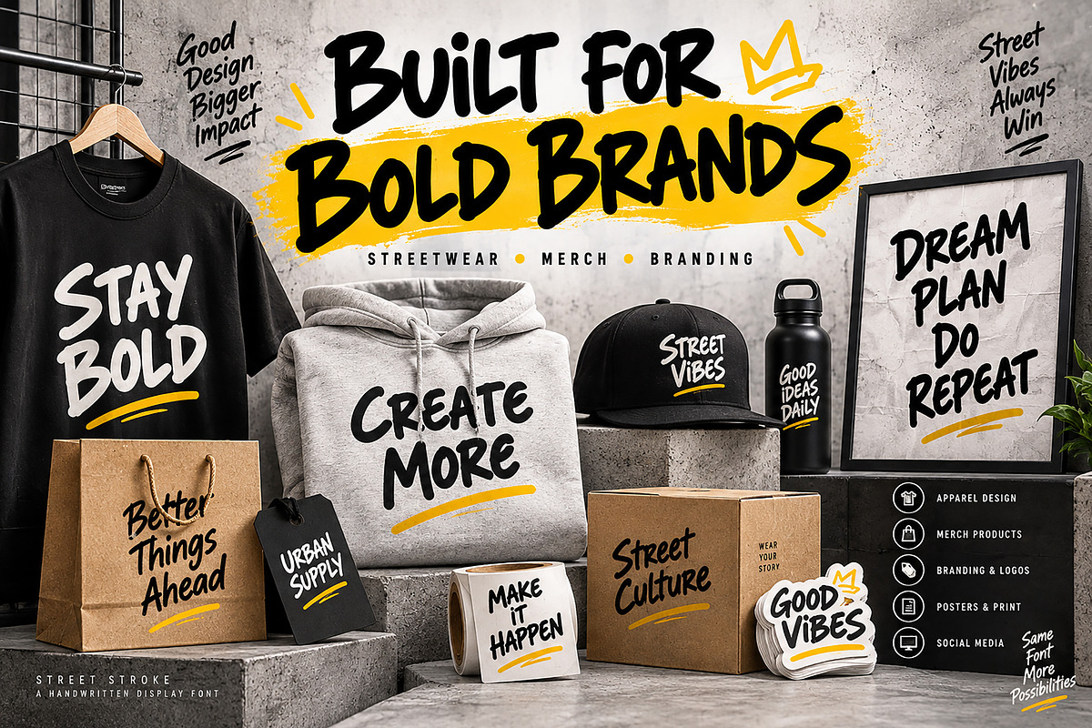 Street Stroke, a Handwritten Font by Wow Magic (Photo 4 of 5)