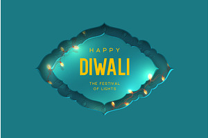Happy Diwali Festival of Lights, an Illustration by Liudmyla Matviiets