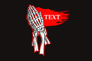 Vector illustration - Praying skelet