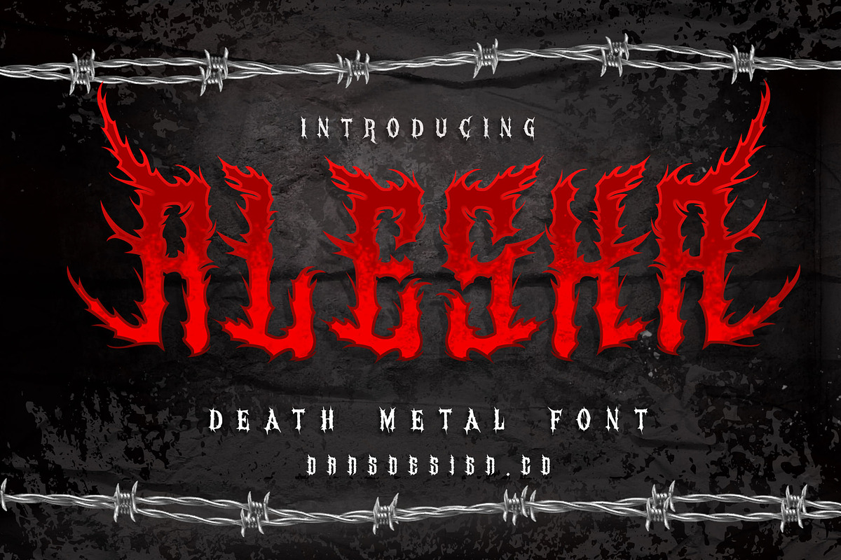 AlesA Modern Metal Horror Font, a Blackletter Font by dansdesign (Photo 1 of 7)