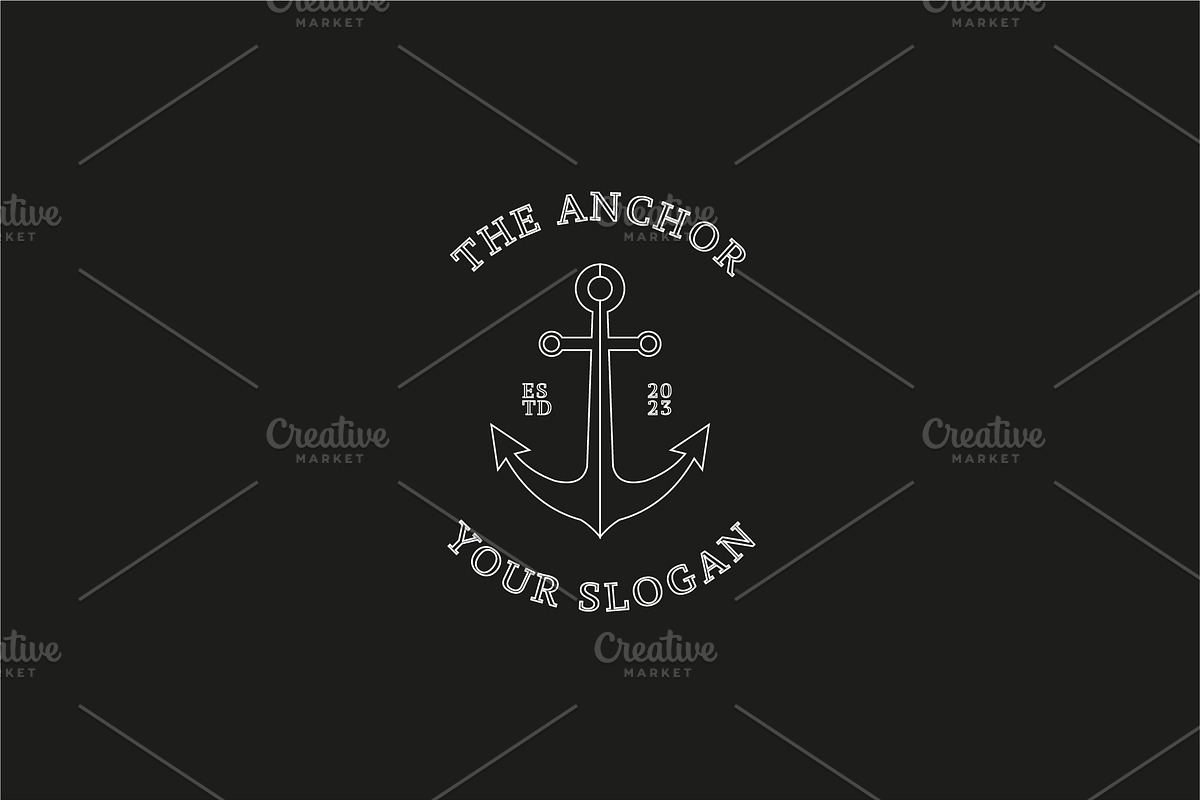 Nautical Anchor Badge Logo Bundle, a Branding & Logo Template by Dyn Studio (Photo 5 of 6)