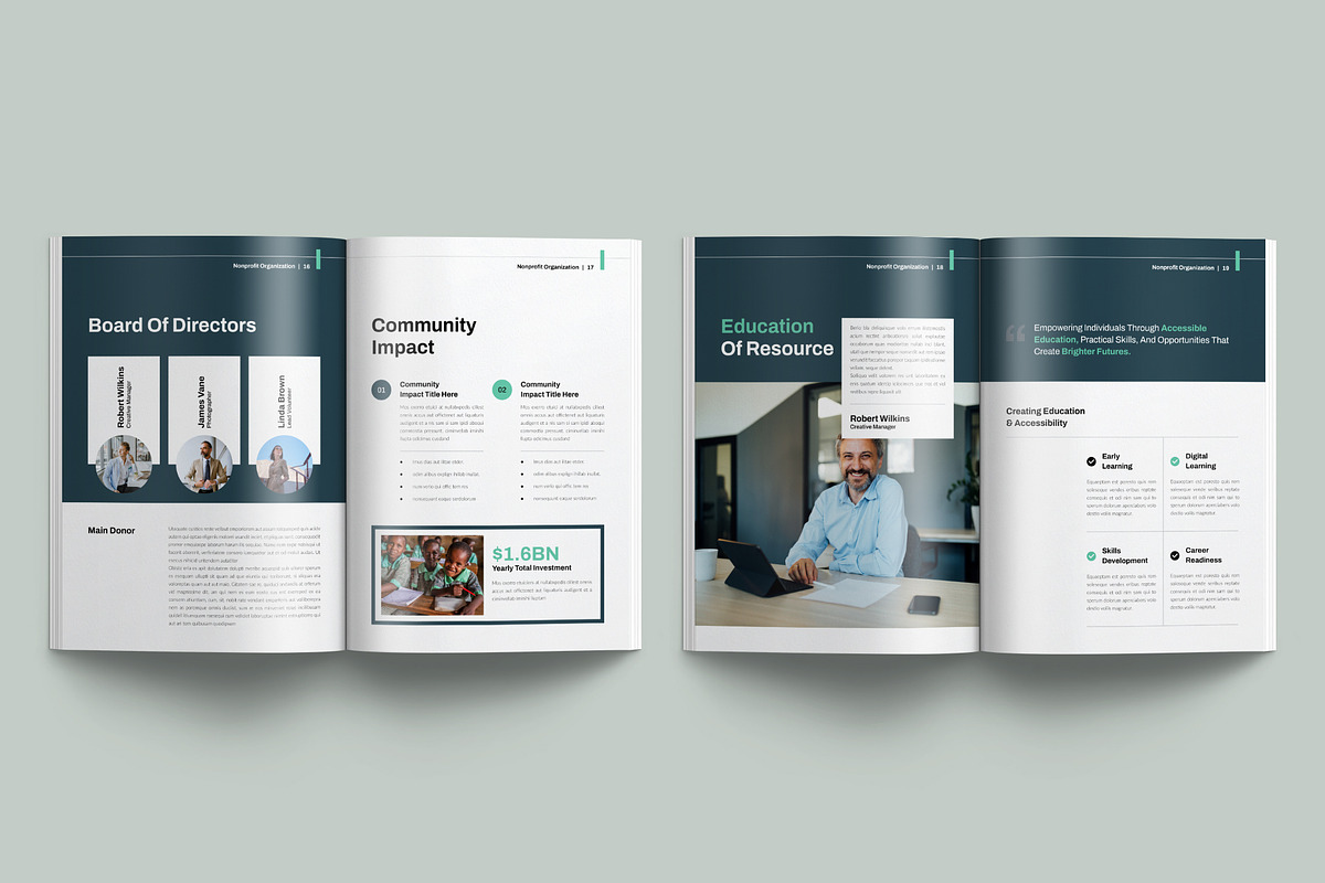 Nonprofit Org. Brochure Template, a Brochure Template by NorthPeak (Photo 8 of 10)
